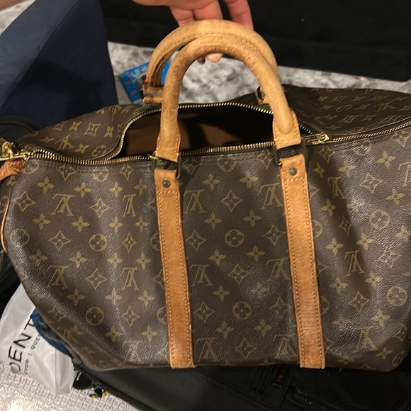 💕Louis Vuitton speedy 50 KeepALL BAG luggage TAG Lock & Key authentic LV BUNDLE - Picture 1 of 2